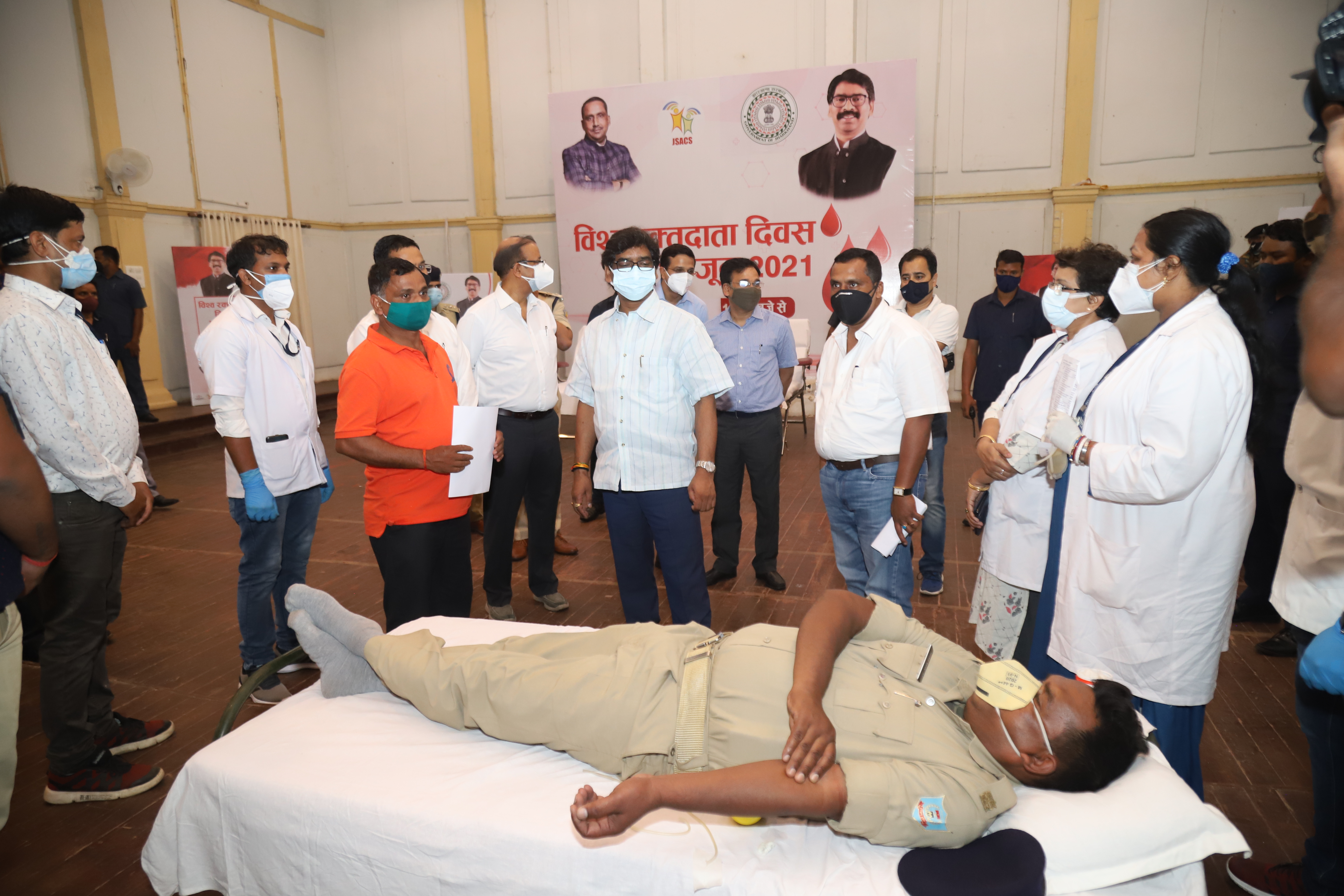 Foundation Stone of Blood Component Separation Unit in jharkhand on World Blood Donor Day