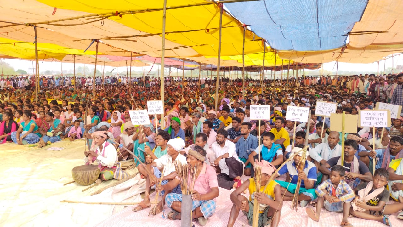 janakrosh rally of MLA Lobin Hembram at Shibu Soren College Stadium in Borio MLA warns to CM Hemant Soren