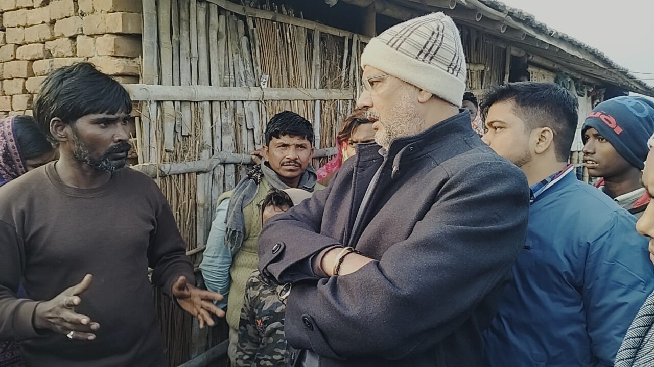 MLA Anant Ojha met victim of feeding banned meat case in Sahibganj