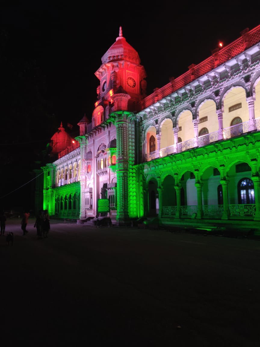 Iconic monument of Jammu Mubarak Mandi lit in Tricolour to mark 75 INDEPENDENCE DAY