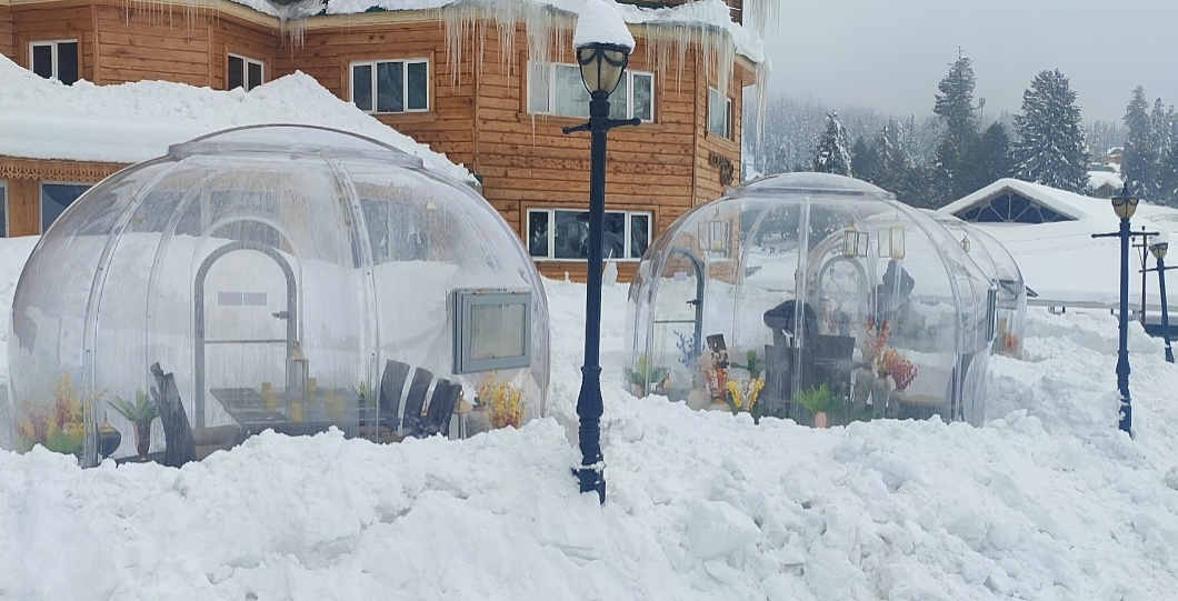 Glass Igloo restaurant at Gulmarg