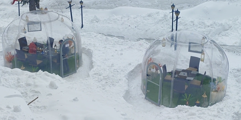 Glass Igloo restaurant at Gulmarg