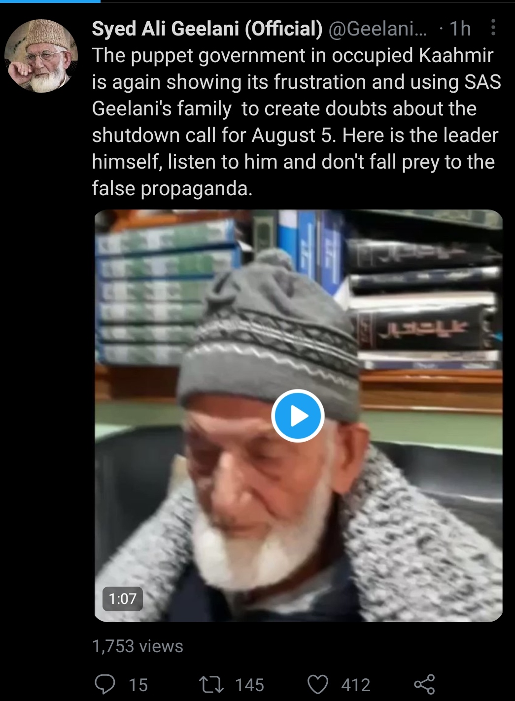 Geelani video viral