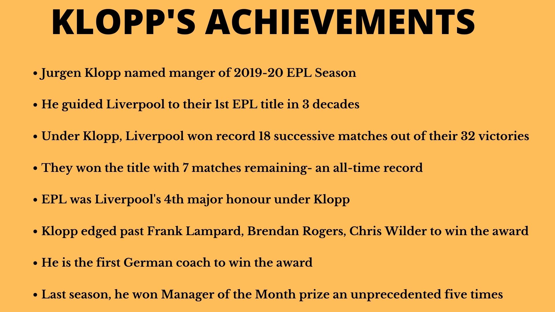 Klopp's achievements