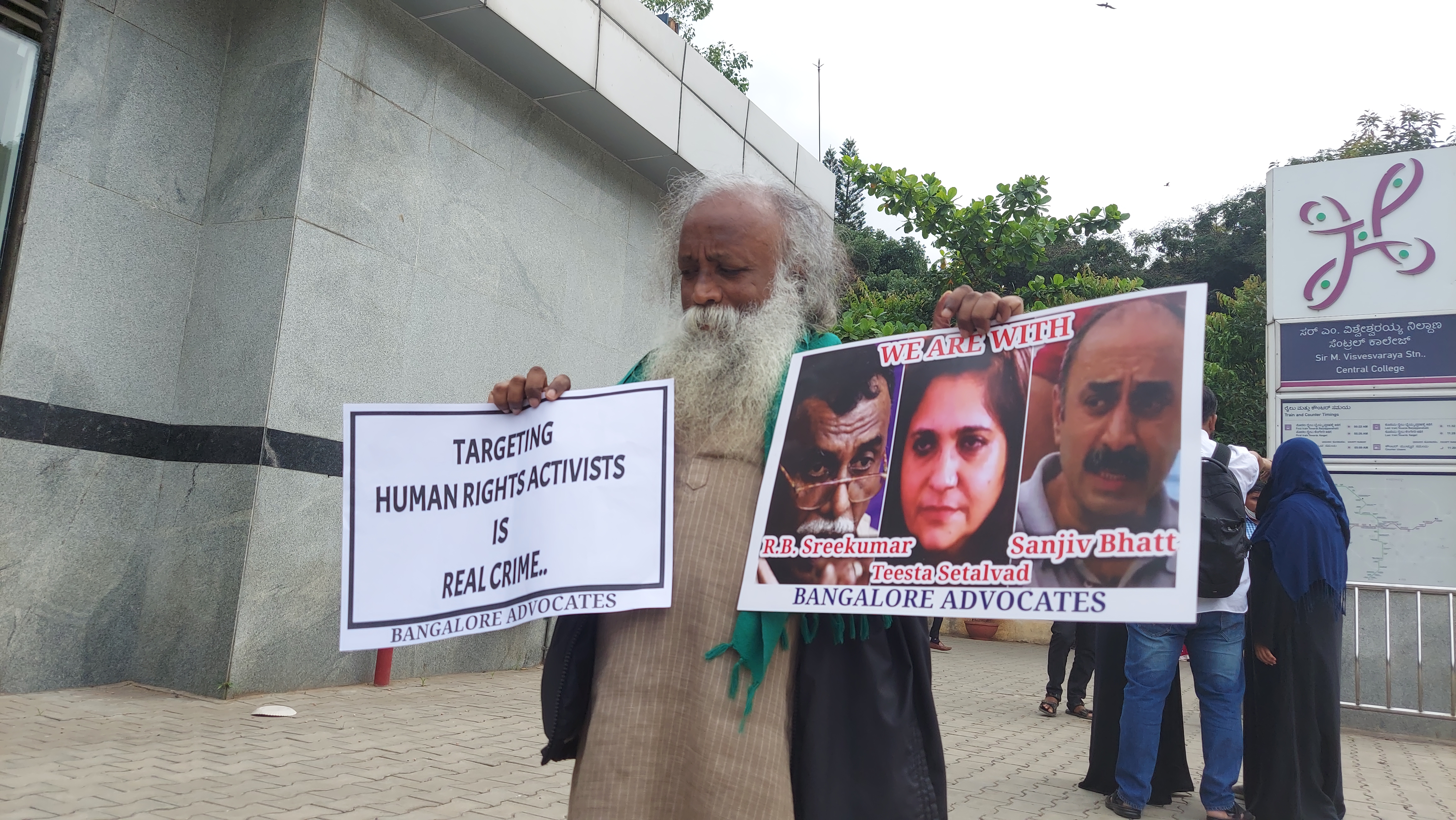 lawyers and activists held a massive protest demanding release Teesta Setalvad