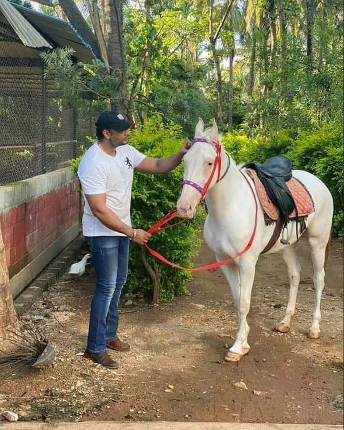 Actor Darshan is in his farm busy preparing for Madakari movie