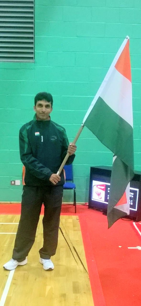 Para-badminton player Anand Kumar