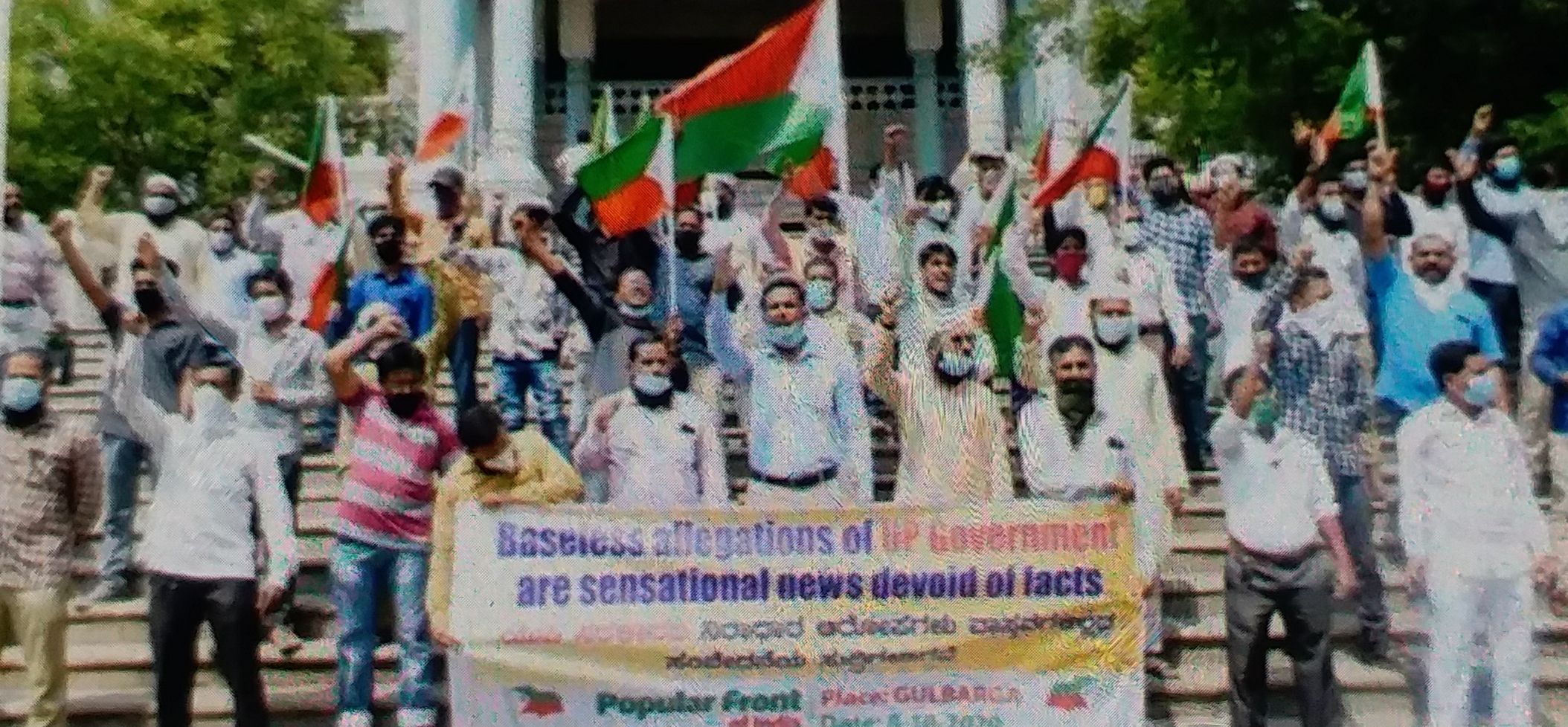 popular front of india protests against up government in gulbarga karnataka