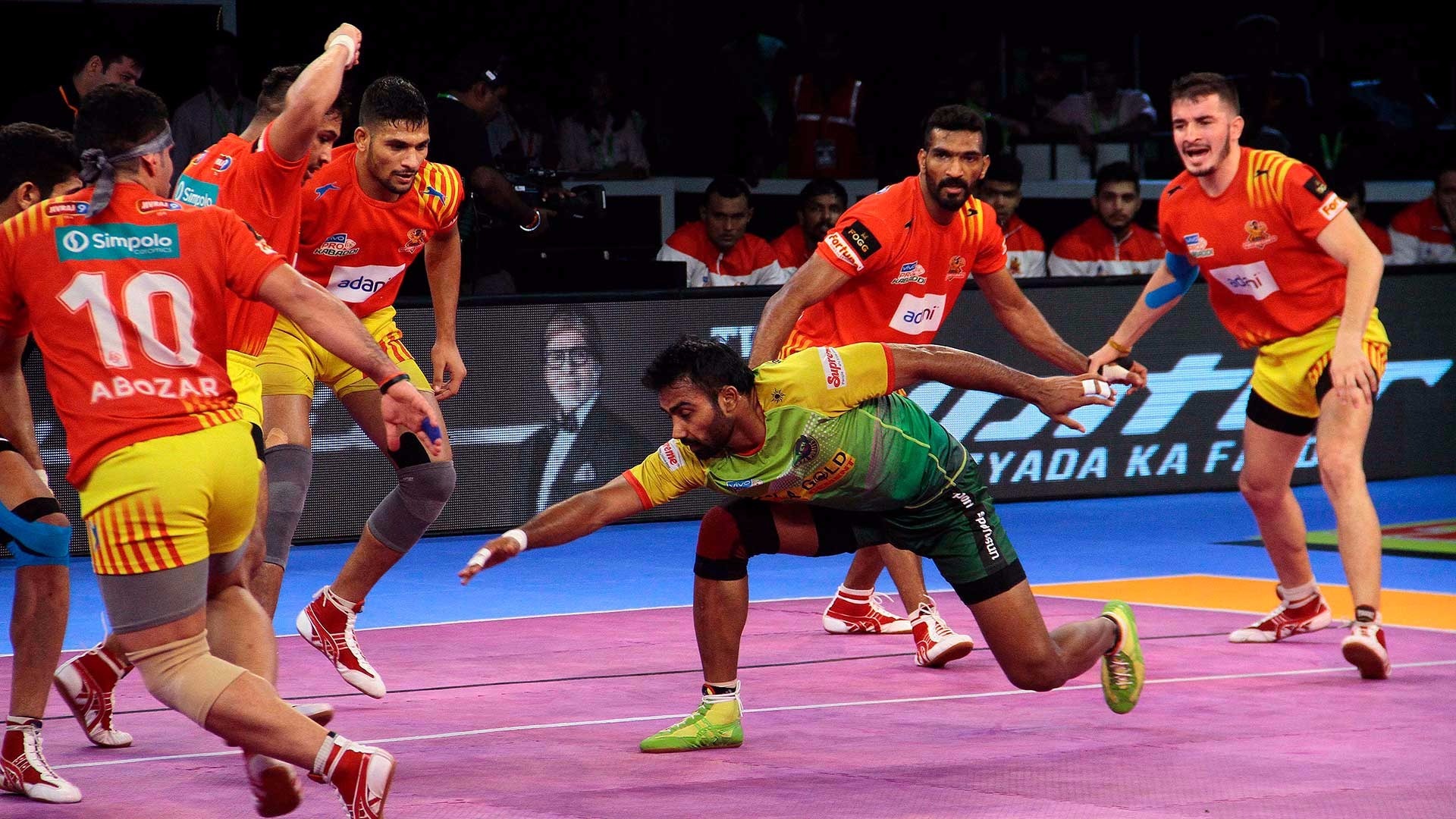 Ac action from Pro Kabaddi League.