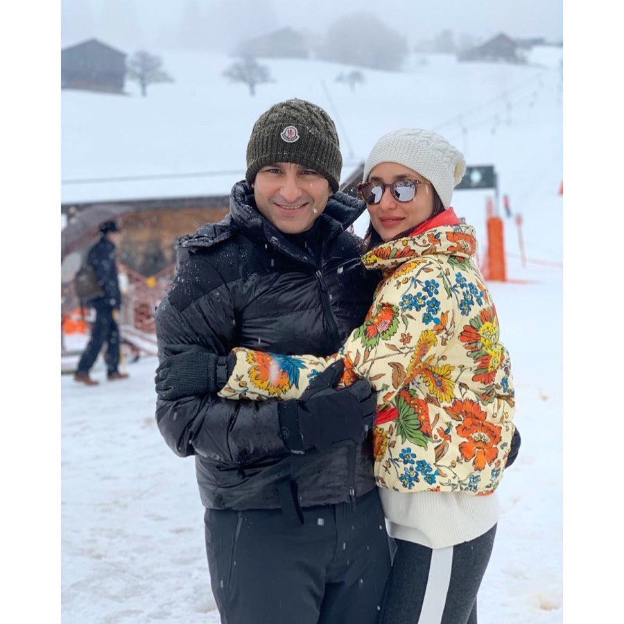 kareena kapoor and family enjoy a day out in the snow