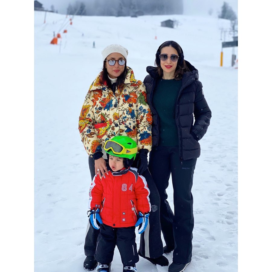 kareena kapoor and family enjoy a day out in the snow