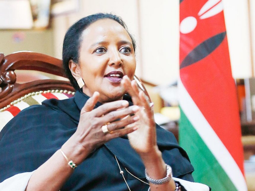 Kenya's Cabinet Secretary for Sports, Culture and Heritage, Amina Mohamed