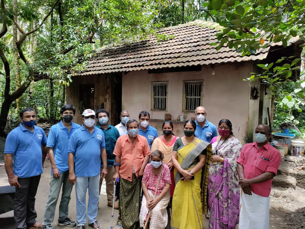 Bank employees pay up the debt of a poor family in  Kozhikode and build a house for them