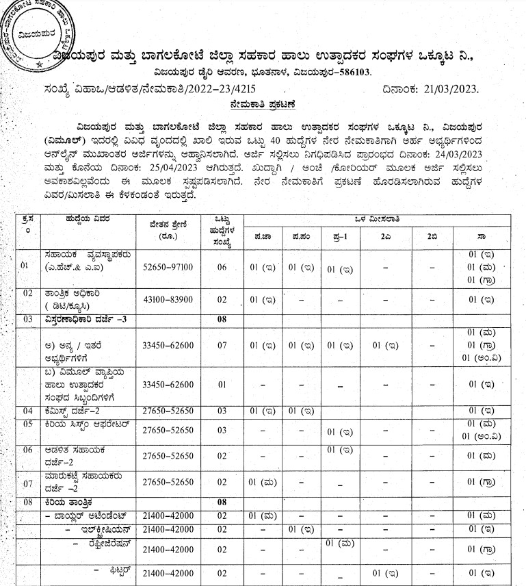 ಹುದ್ದೆ ಅಧಿಸೂಚನೆ