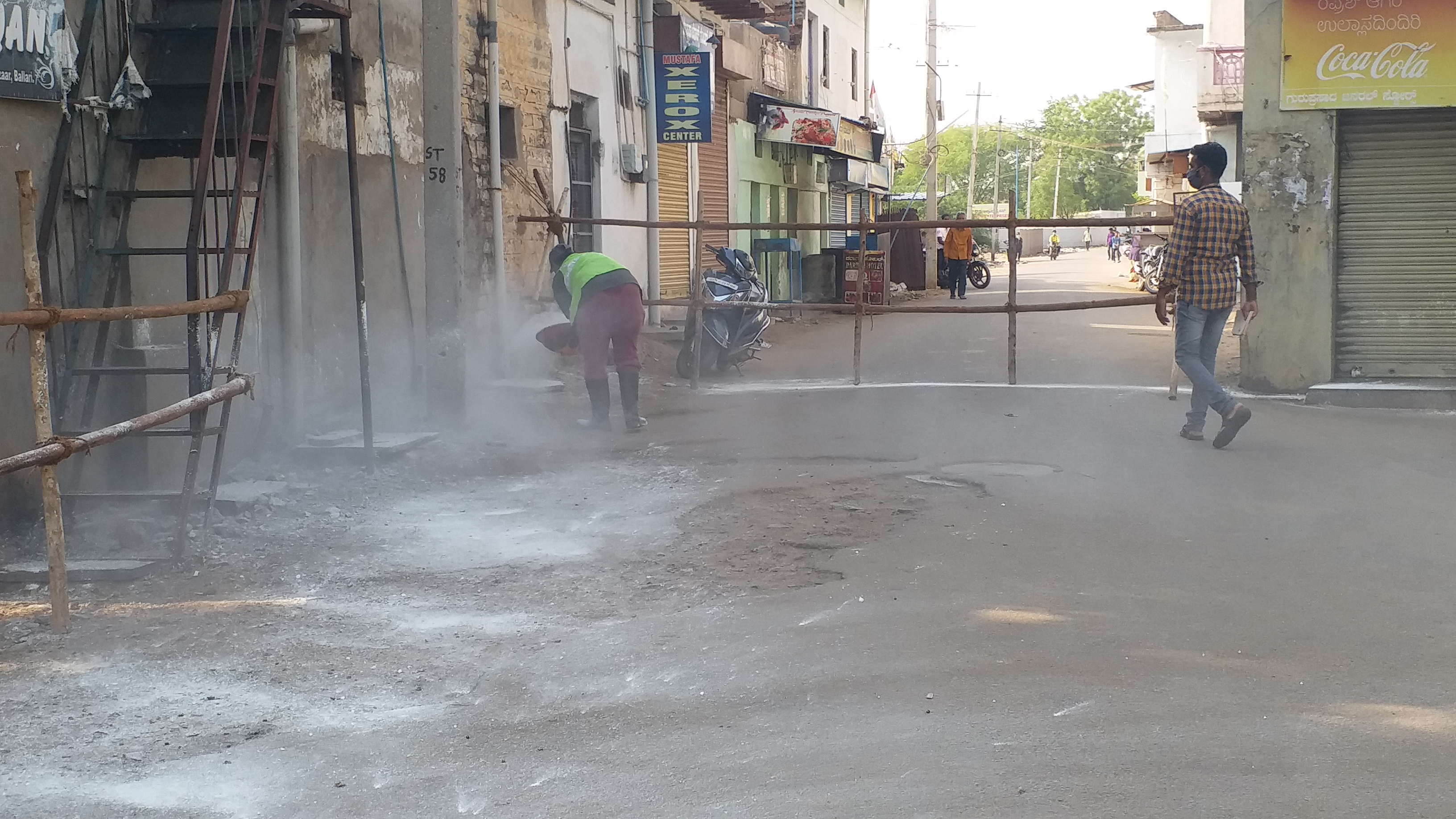 Containment zone in bellaru koul bazar place