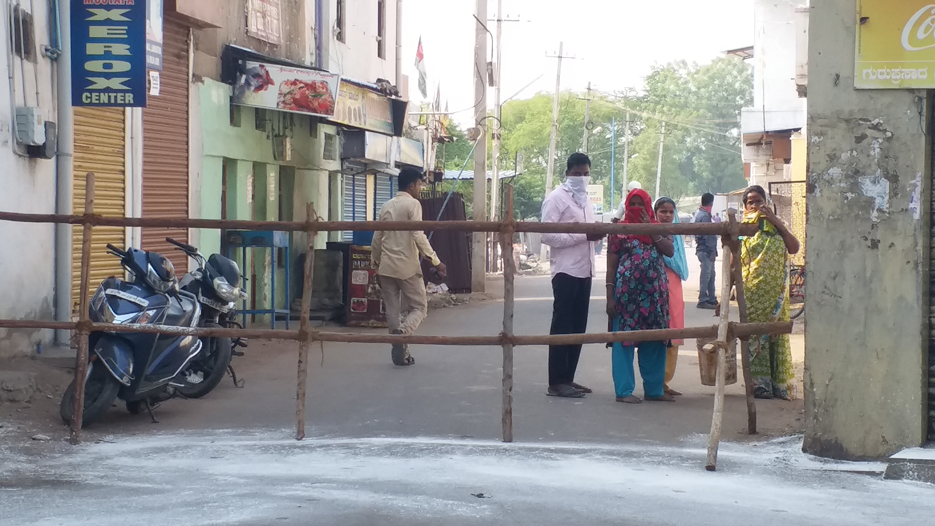 Containment zone in bellaru koul bazar place