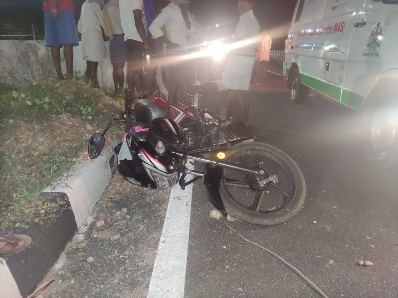 Bike accident in bellary