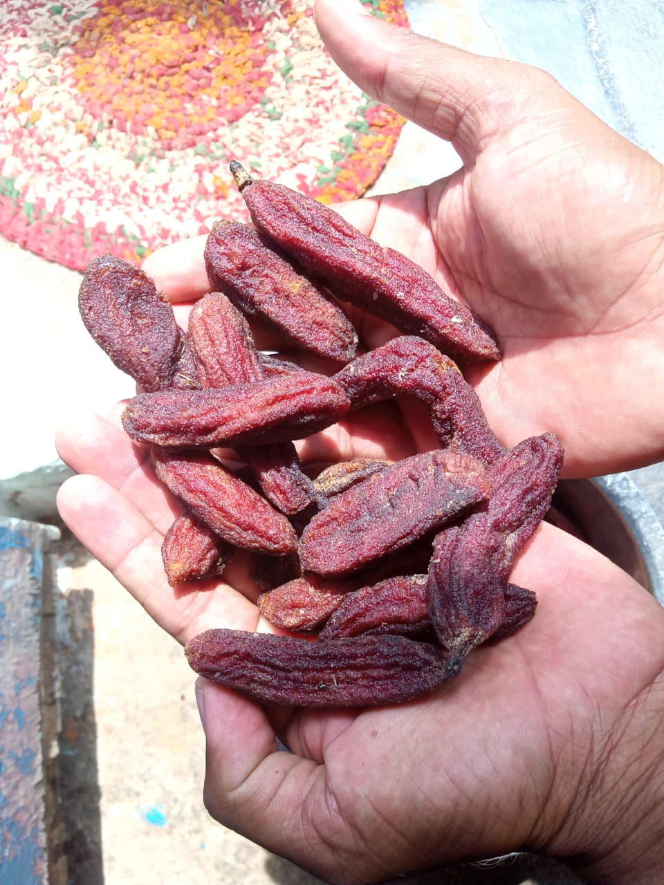 A farmer made natural dry banana fruit during lockdown