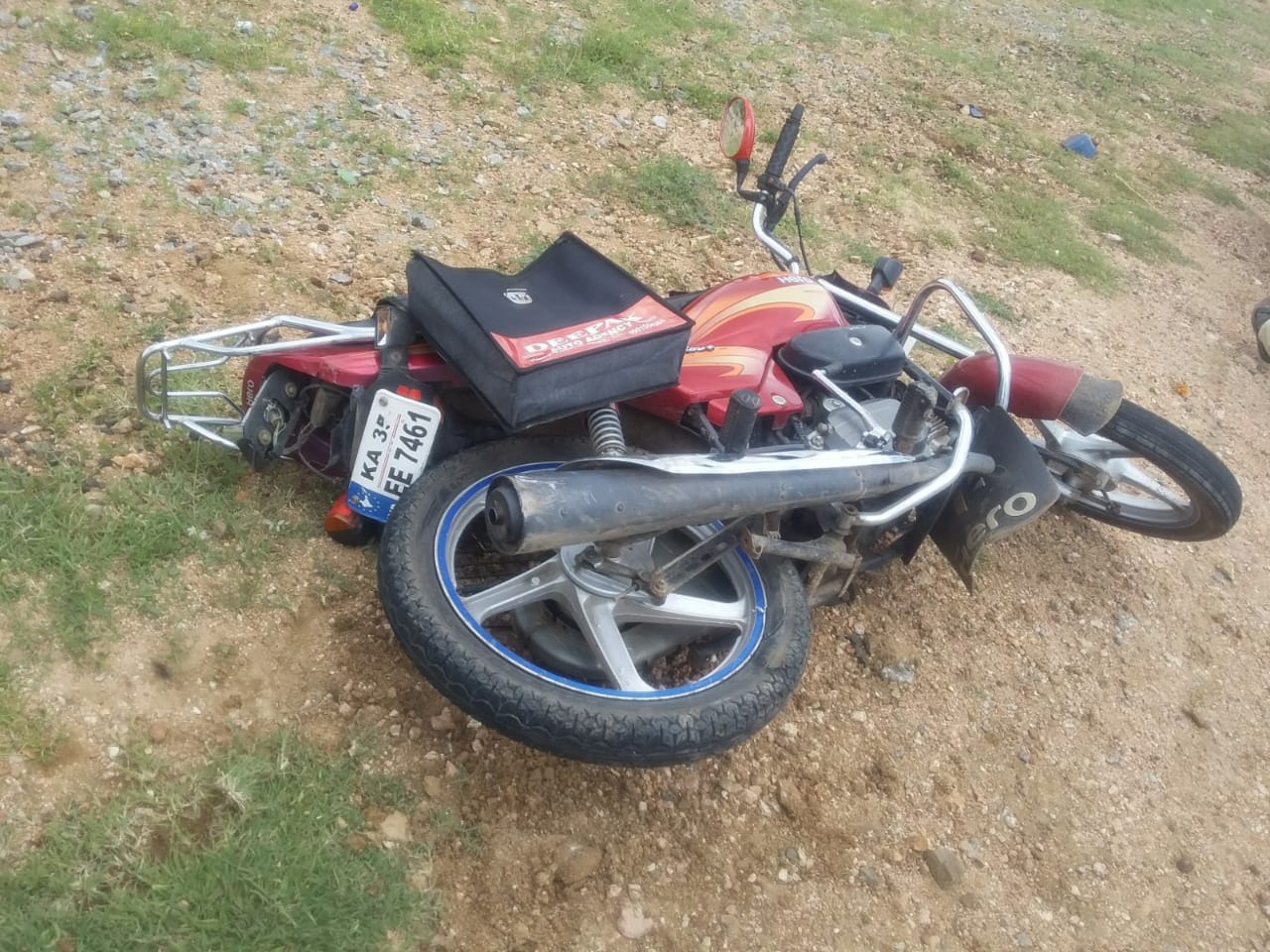 bike and car accident in bellary