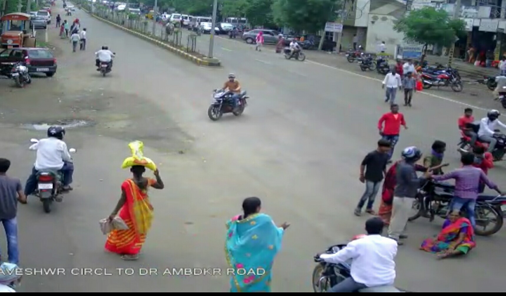 Road Accident Captured On A CCTV Camera In Bidar