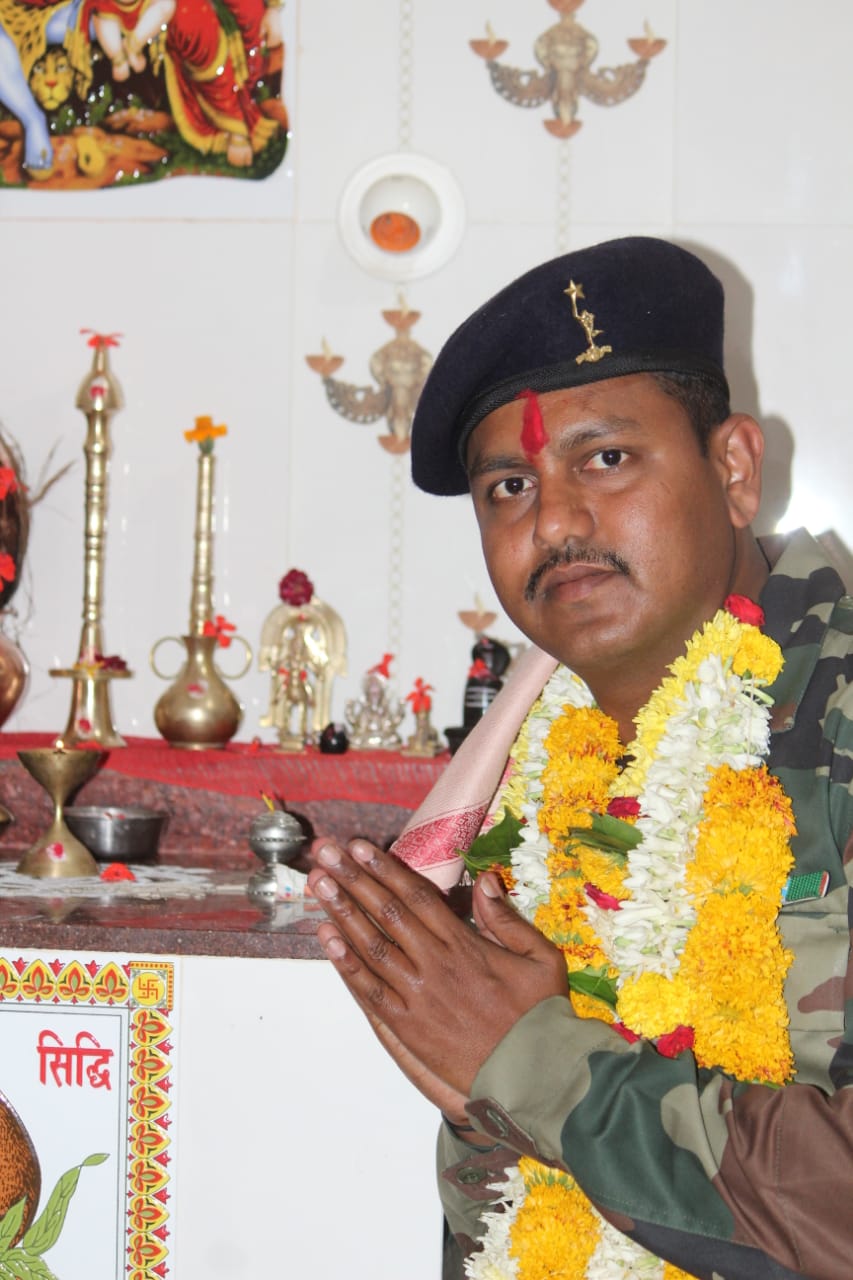 Grand welcome for Hirebagevadi soldier who retired from Service