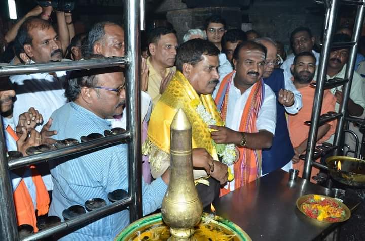 Photograph of moments Minister Suresh angadi visit to Bellary