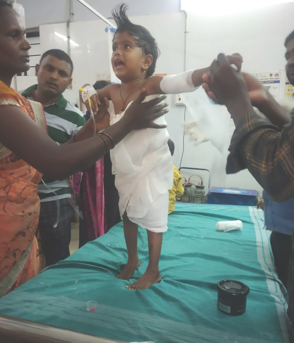 Girl seriously injured in Anganwadi center