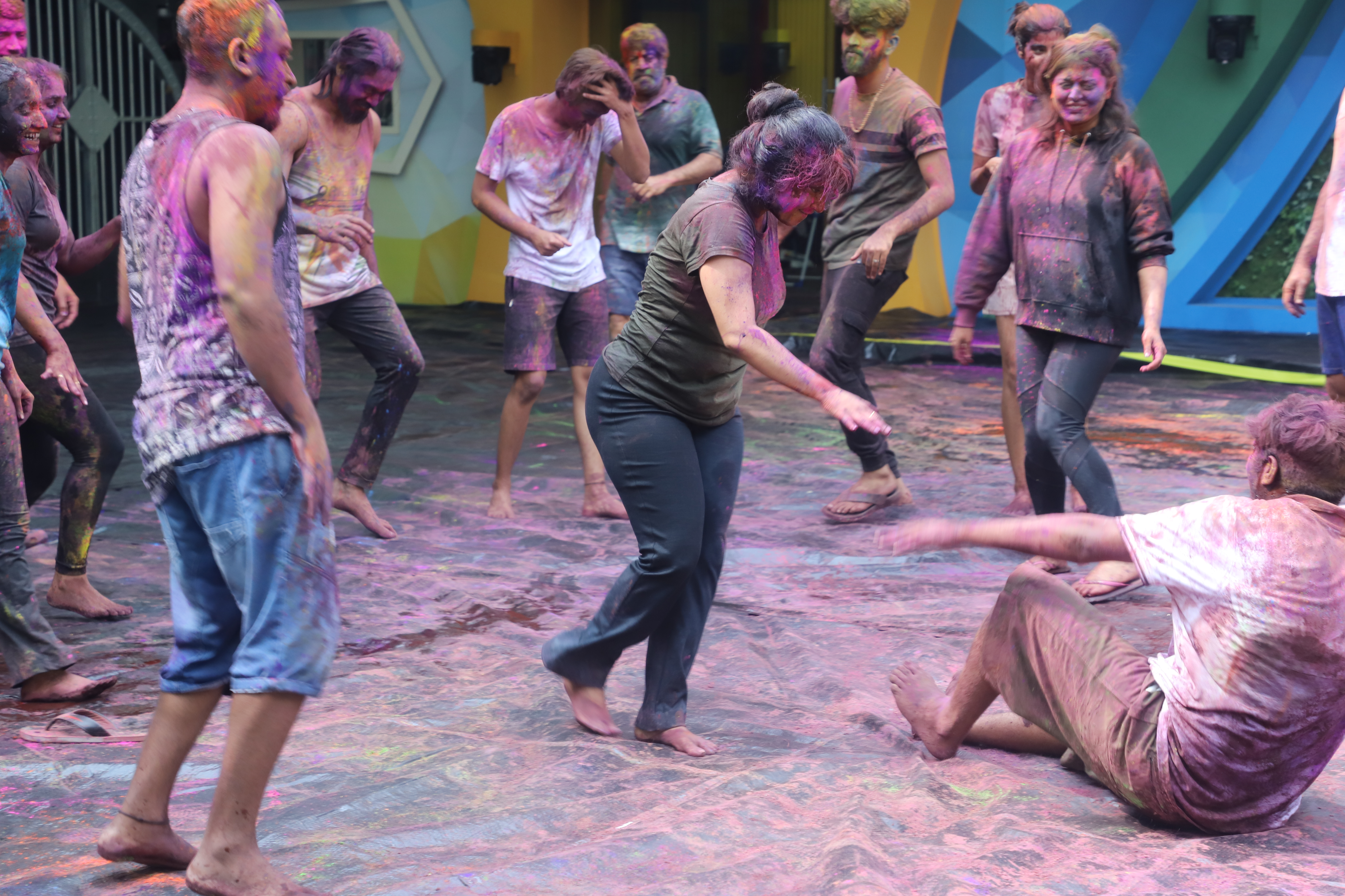 holi celebration in bigboss