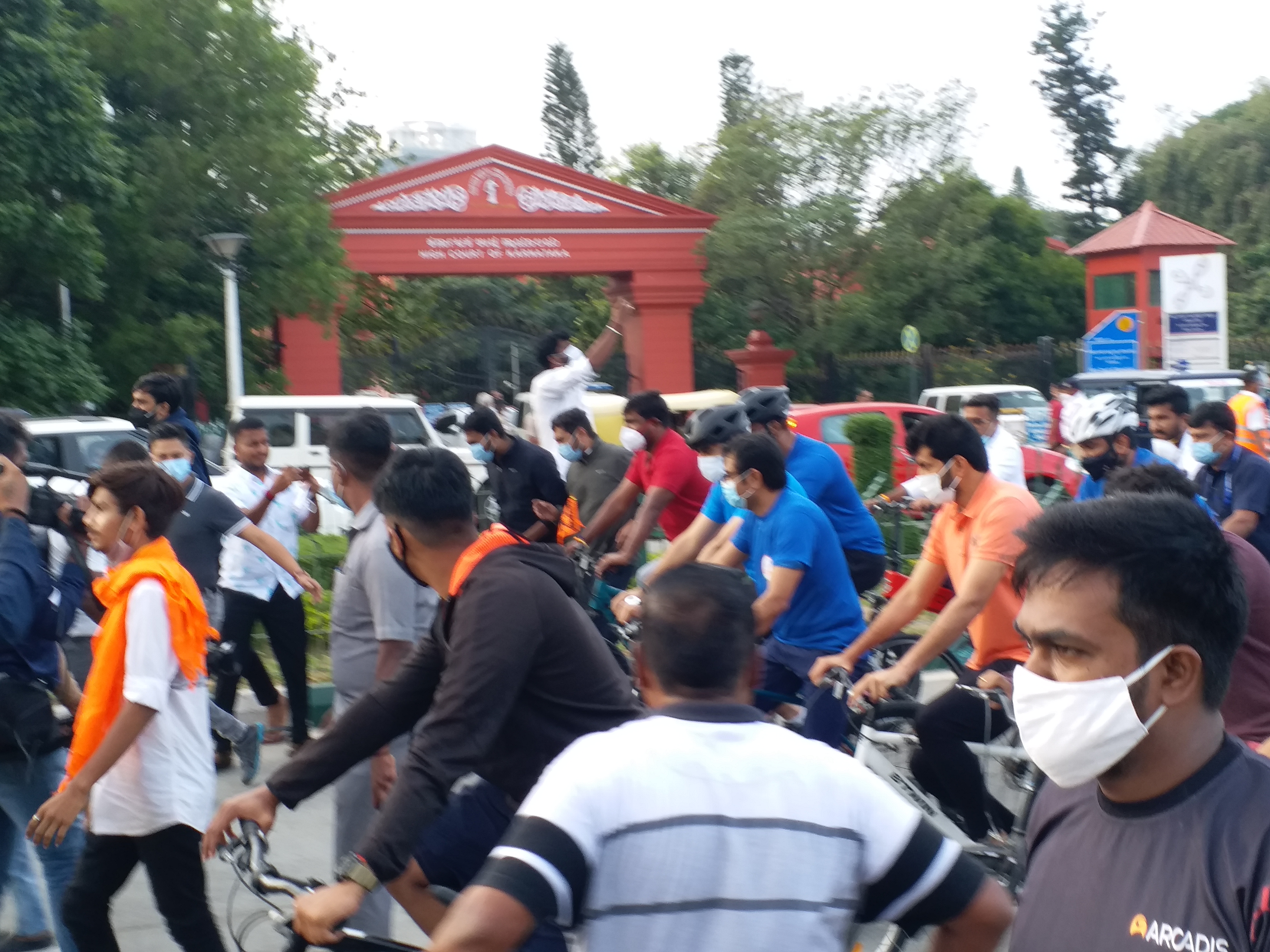 CM Basavaraja Bommai Inaugurated Cheer for India Cycling  in Bengaluru