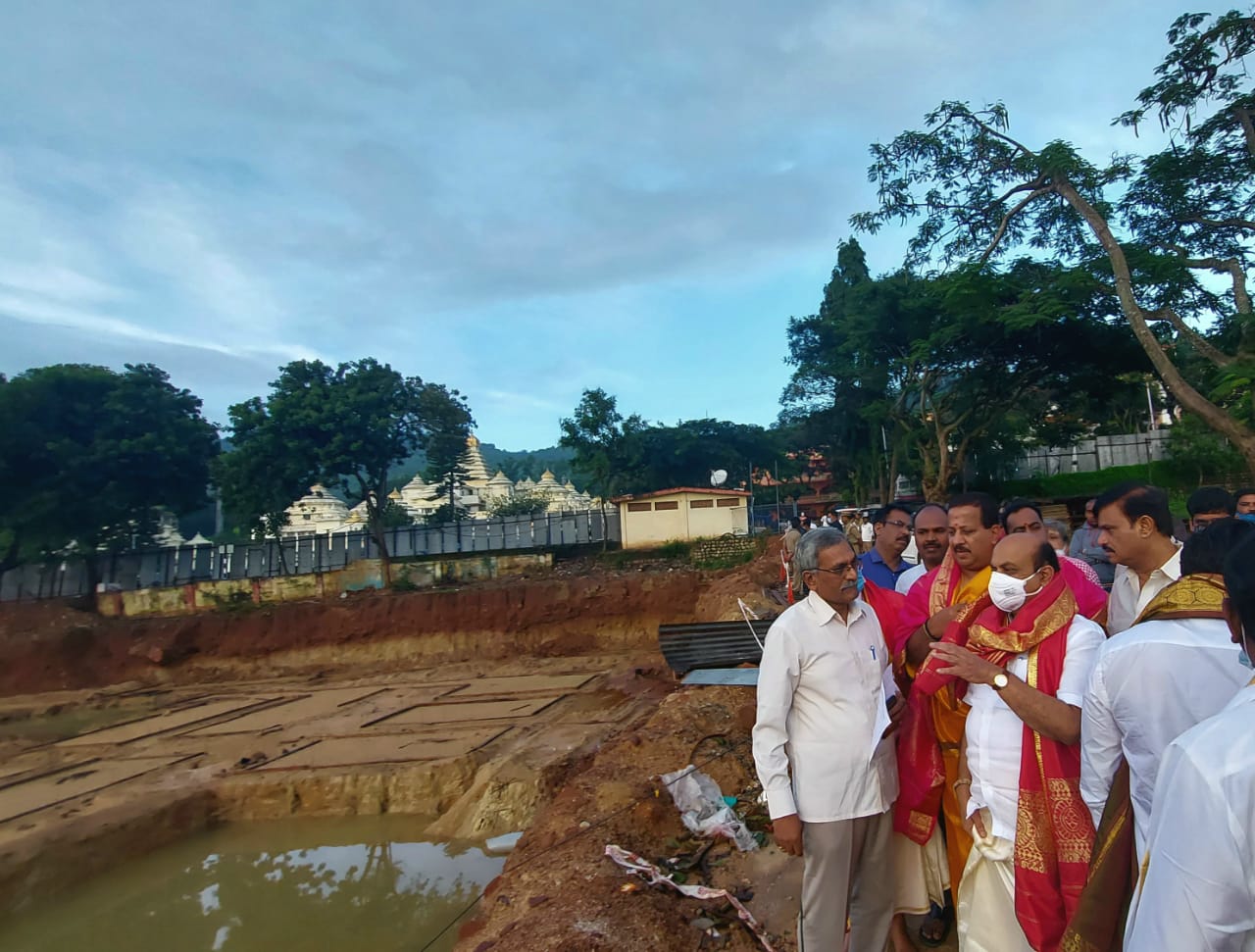 CM Basavaraj bommai inspected Tirumala Karnataka Bhavan Work