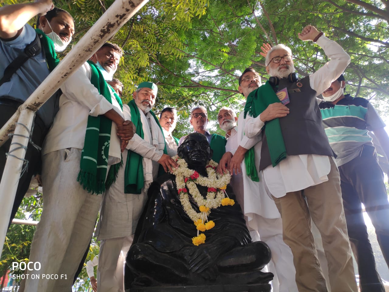 farmer leaders protest begins from shimogha