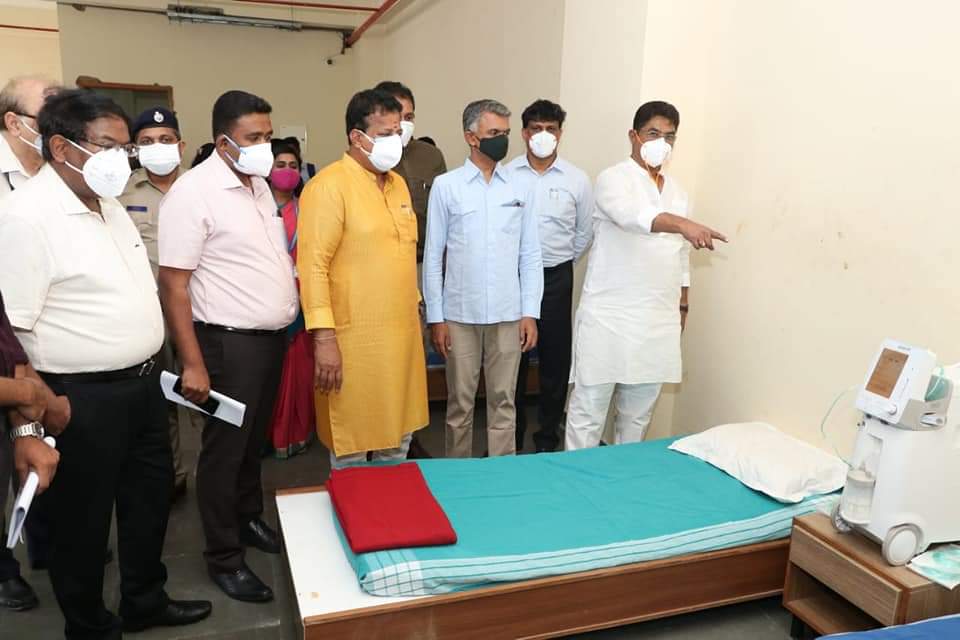 haj bhavan covid center inaugurated by r ashok