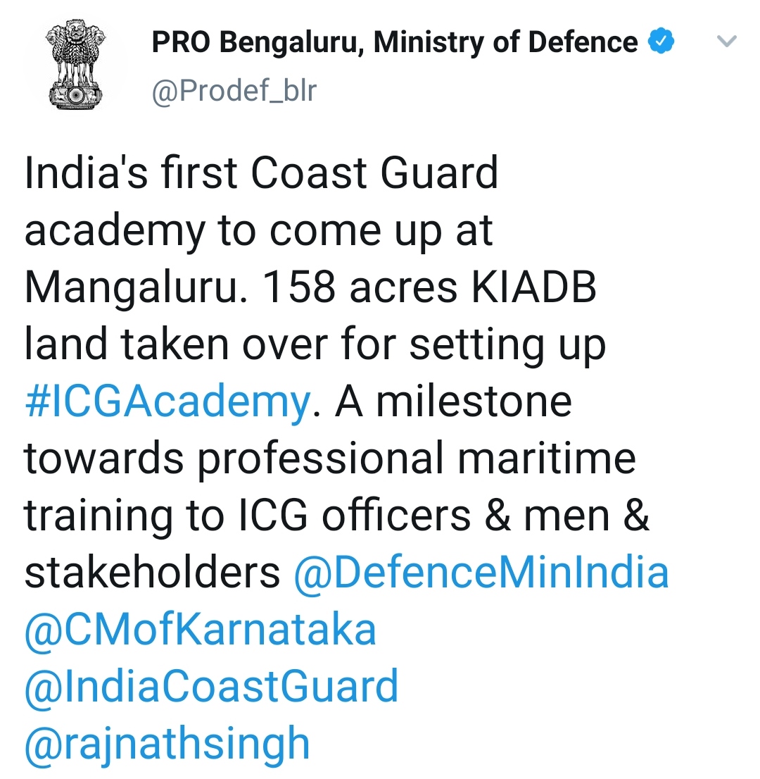Mangalore gets Nation's Coast Guard Academy