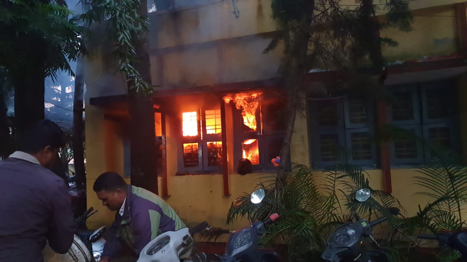 Wilson Garden Police Station on Fire Files go up in flames