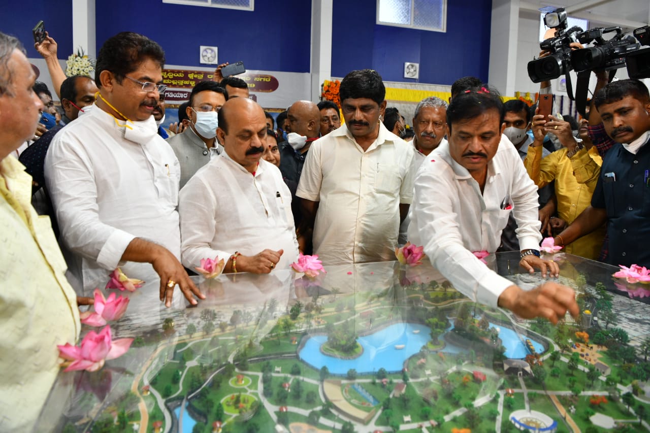 cm basavaraj bommai inaugurated various works in Rajarajeshwari Nagar