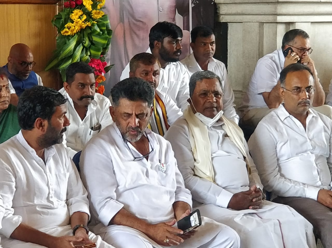 State Congress protests against KS Eshwarappa