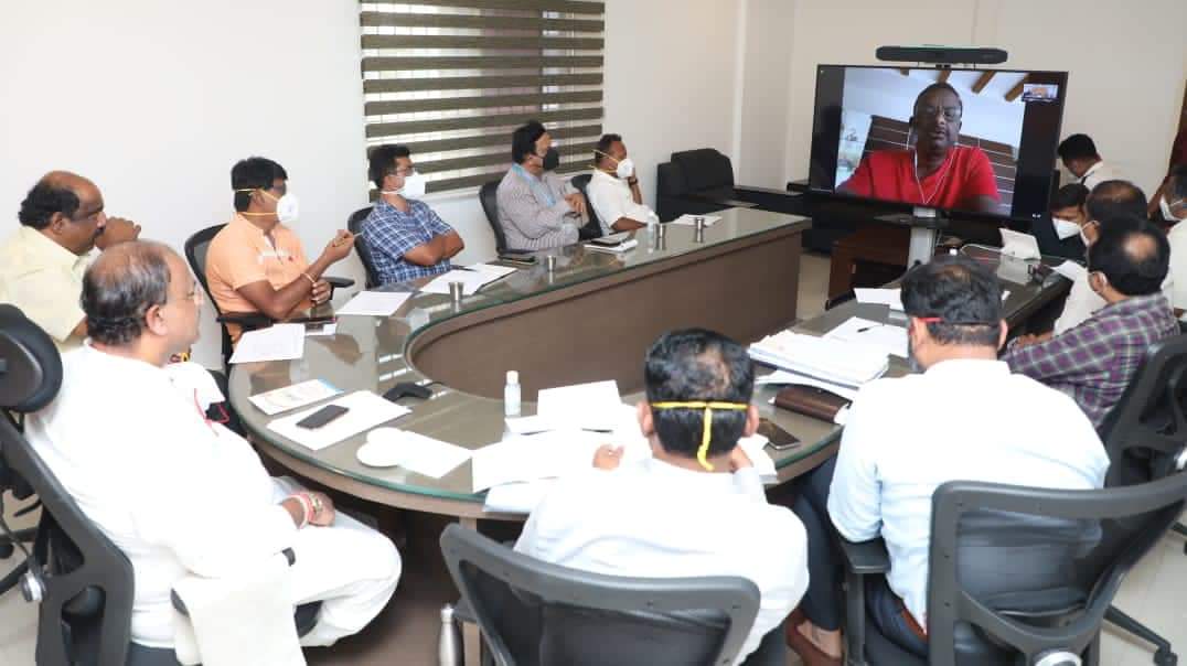 minister arvind limbavali virtual meeting on covid