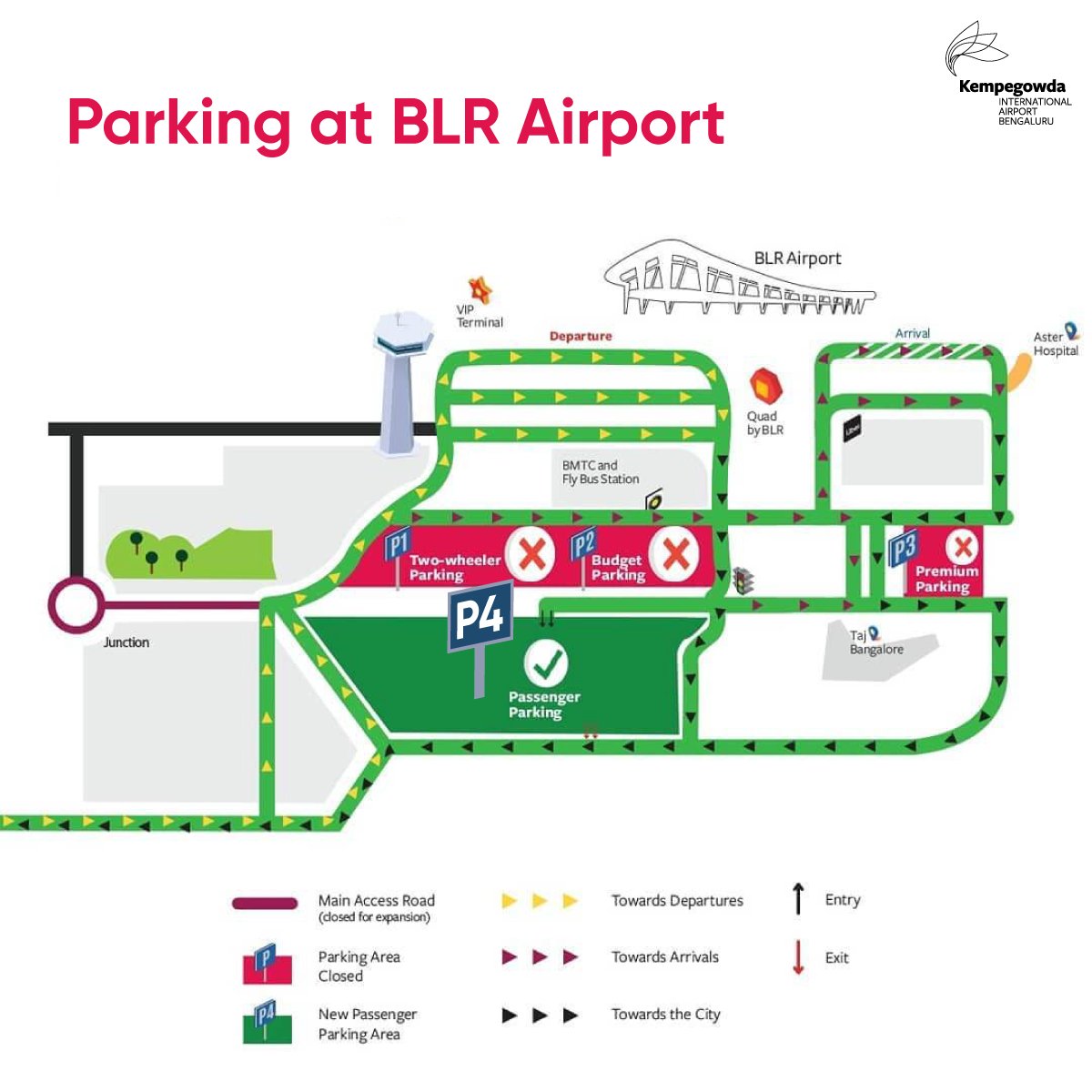 Major changes in parking at Bengaluru airport