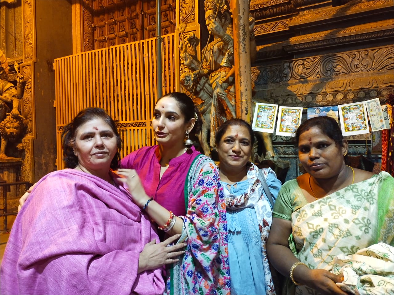 Ragini Dwivedi Visit Temple with Family