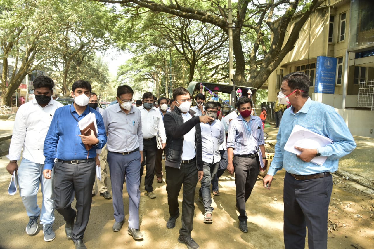 Inspection of various development works byBBMP authorities