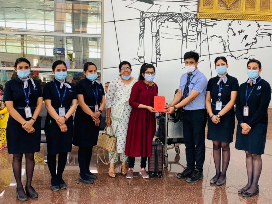 baby girl was born on an Indigo flight