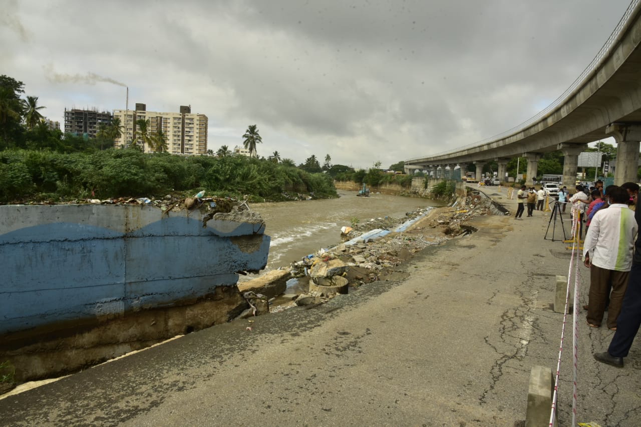 Fall of the  Vrushabavati River  Barrier