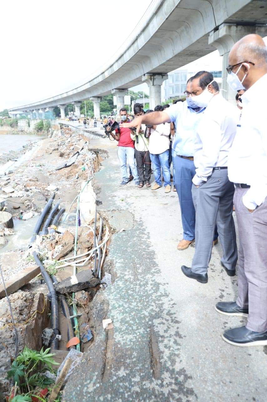 Fall of the  Vrushabavati River  Barrier