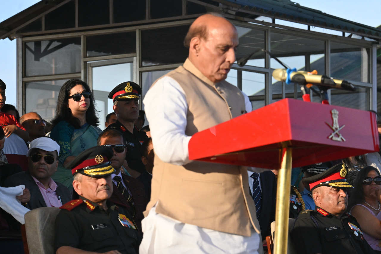 Rajnath Singh at the 75th Indian Army Day program