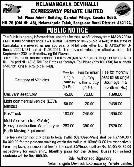 Toll Rate