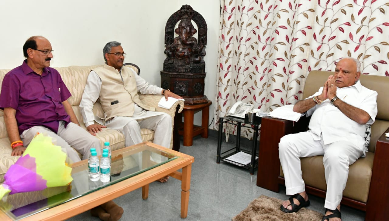 Uttarakhand CM Trivendra Singh Rawat meet BSY