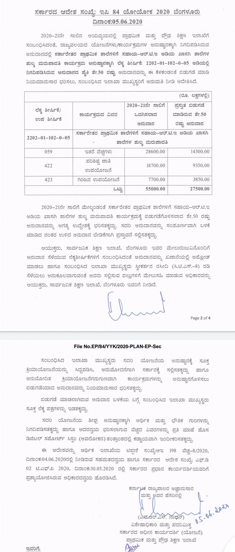 275 ಕೋಟಿ ರೂ. ಬಿಡುಗಡೆ