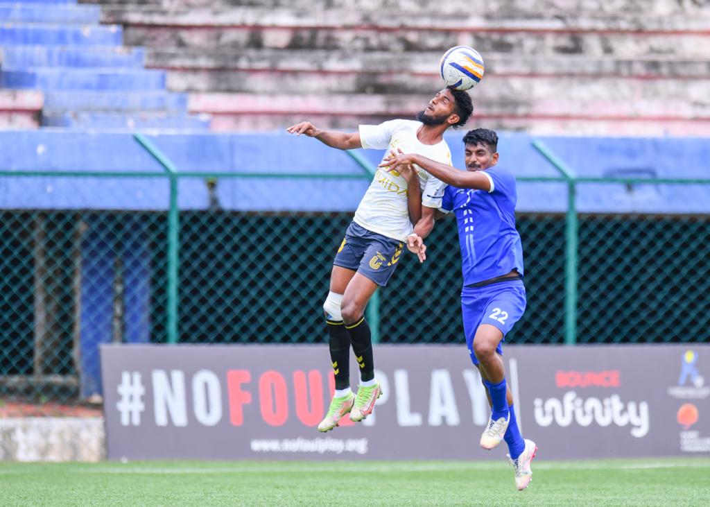 BDFA Super Division League  BUFC vs MEG match draw  FC Bangalore United team  MEG Centre team  State Football Stadium  ಬಿಡಿಎಫ್‌ಎ ಸೂಪರ್‌ ಡಿವಿಜನ್‌ ಲೀಗ್  ಬಿಯುಎಫ್‌ಸಿ ವಿರುದ್ಧ ಎಂಇಜಿ ಪಂದ್ಯ ಗೋಲಿಲ್ಲದೆ ಡ್ರಾ  ಎಫ್‌ಸಿ ಬೆಂಗಳೂರು ಯುನೈಟೆಡ್‌ ತಂಡ  ಎಂಇಜಿ ಸೆಂಟರ್‌ ತಂಡ  ರಾಜ್ಯ ಫುಟ್ಬಾಲ್‌ ಸ್ಟೇಡಿಯಂ