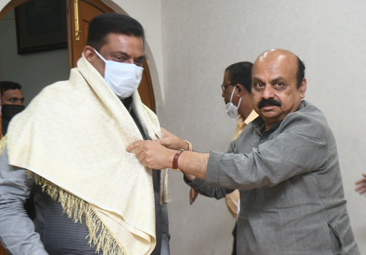 Union Minister Kapil Moreshwar Patil met cm basavaraj in bangalore