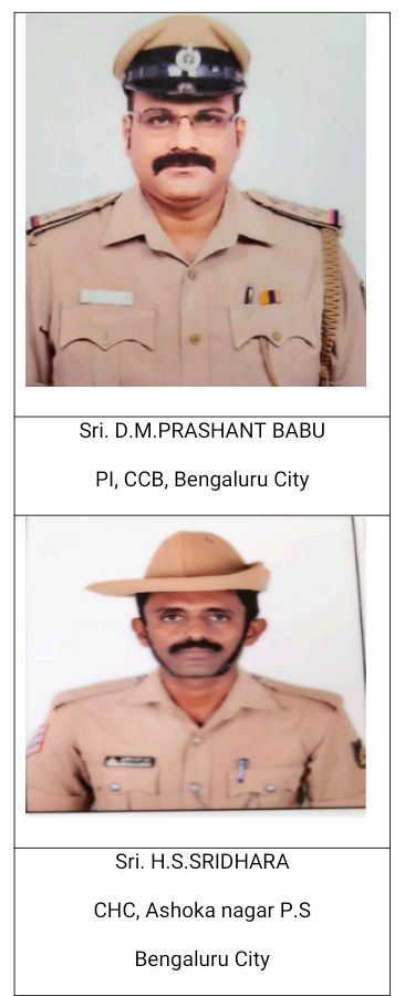 Excellence in Investigation Award for four police officers in the state